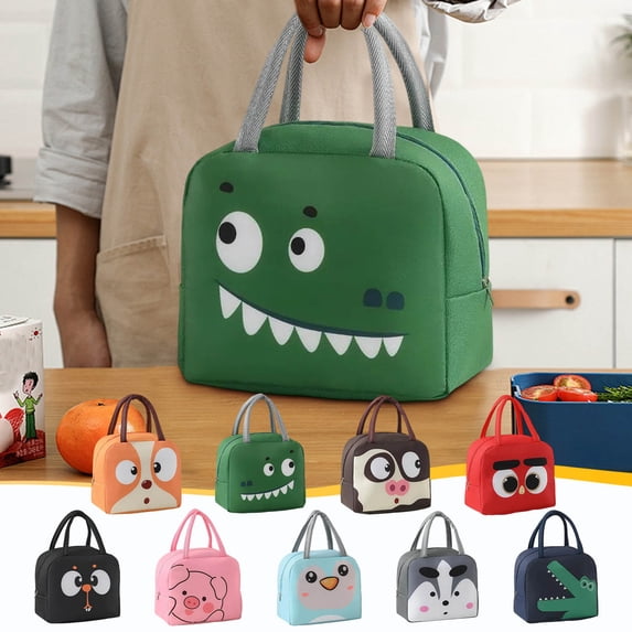Bowayaoa Lunch Bag for Woman Man Adults with Front Pocket Insulated Lunch Tote with Side Pockets Lunch Box Container for Work Picnic or Travel