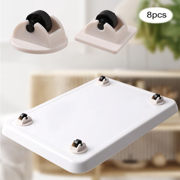 Bowayaoa Plastic Swivel Caster Wheels, Smooth Rolling Replacement Casters, Easy Install Durable Universal Wheels for Storage Box Trash Can Furniture Household Moving Accessories