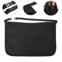 Waitress Server Apron with Multiple Pockets, Half Apron with Adjustable Belt for Waitress, Waiter, Women Men Server, Waist Apron for Restaurant, Bistro, Kitchen, Black