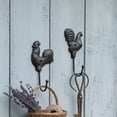 thumbnail image 1 of Bowayaoa Wrought Iron Rooster & Hen Wall Hooks, Rustic Farmhouse Decorative Metal Hanger Bracket, Art Ornament for Home Kitchen Entryway Patio Yard Outdoor Wall Decoration, 1 of 7