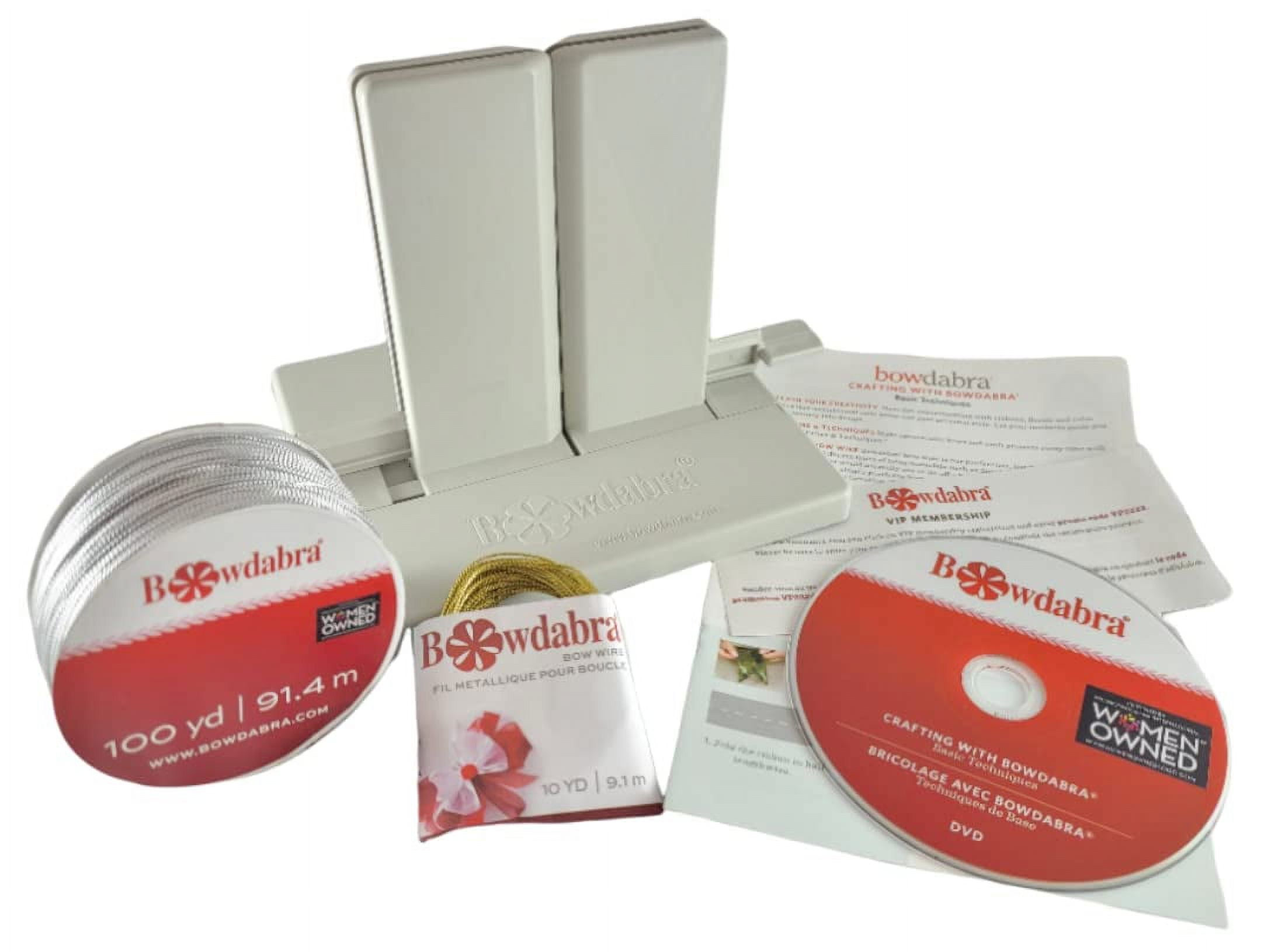 Bowdabra Bow Maker Tool Kit - Includes Wand, Wire, DVD & Instructions For Crafting Floral & Wreath Bows