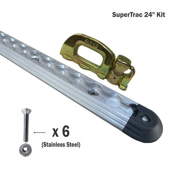 24in Superclamp Supertrac Tie-Down Rail Anchor Kit