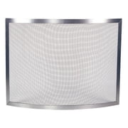 Bowed Design Panel Screen, Pewter