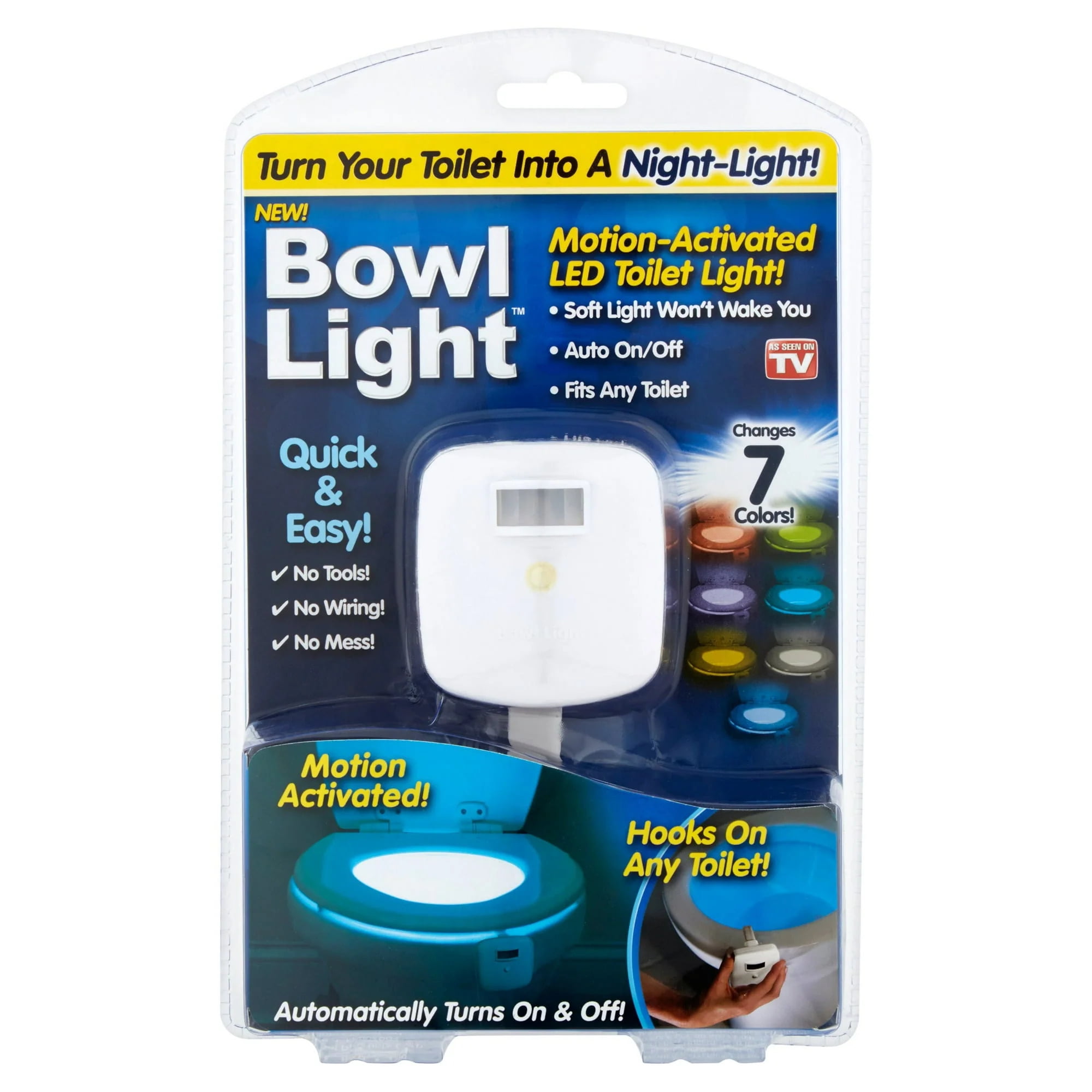 The Original GLOW BOWL as seen on TV Motion Activated Night Light  Illuminated
