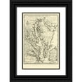 thumbnail image 1 of Bowen 13x18 Black Ornate Wood Framed with Double Matting Museum Art Print Titled - Virginia Maryland - Bowen 1752, 1 of 4