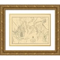 thumbnail image 1 of Bowen 24x19 Gold Ornate Wood Framed with Double Matting Museum Art Print Titled - Defences of City of Mobile - Bowen 1866, 1 of 4