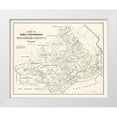 thumbnail image 1 of Bowen 31x26 White Modern Wood Framed Museum Art Print Titled - Delaware County Pennsylvania - Bowen 1790, 1 of 4