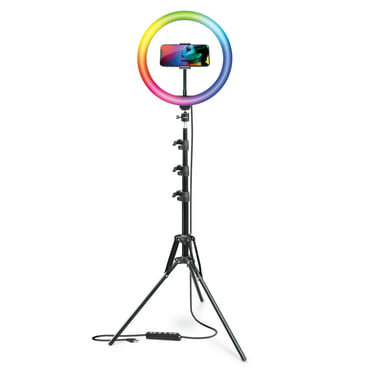 Bower 12-inch LED RGB Ring Light Studio Kit with Special Effects; Black