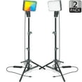 thumbnail image 1 of Bower 2-Pack LED Kit: RGB, White & Special Effects for Brilliant Content Creation, 1 of 7