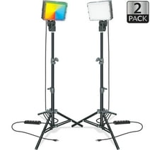 Bower 2-Pack LED Kit: RGB, White & Special Effects for Brilliant Content Creation