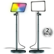 Bower 8 Creator LED RGB Light Kit 2-Pack w/ 32 Extendable Aluminum Stands , Perfect for Content Creation