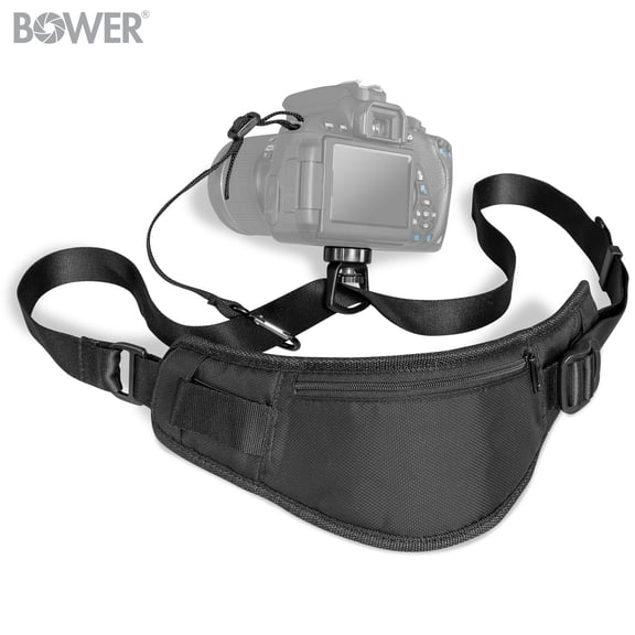 Bower Adjustable Waist Straps with Zipper Pouch DSLR Compact Cameras, Black