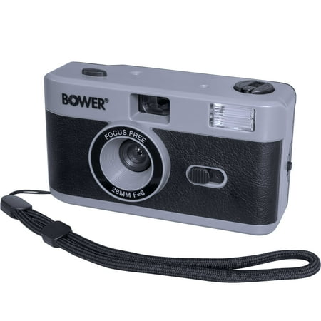 Bower Camera for 35mm Film, Reusable, Focus Free, Lightweight - Black