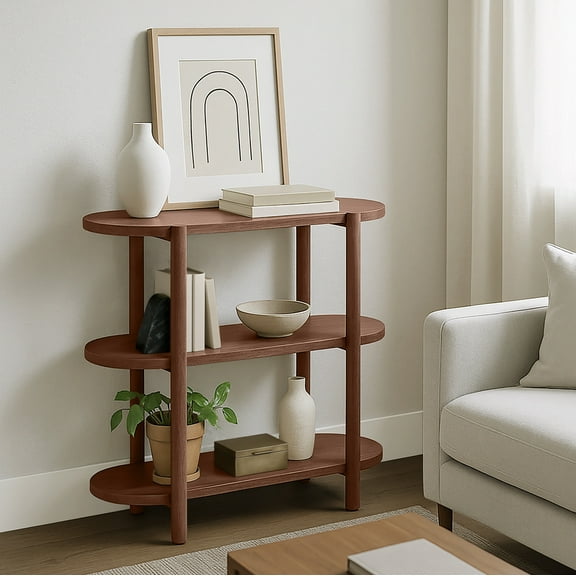 Bower Home Modern 32" Wood Bookcase in Walnut