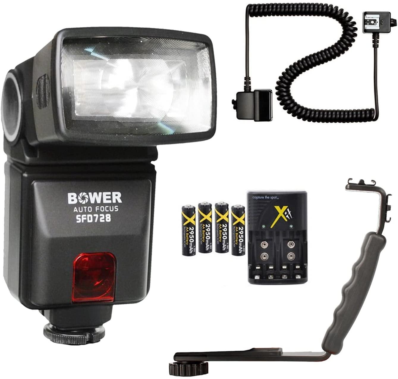 Bower SFD728N TTL Dedicated Autofocus Camera Flash Accessory Bundle for ...