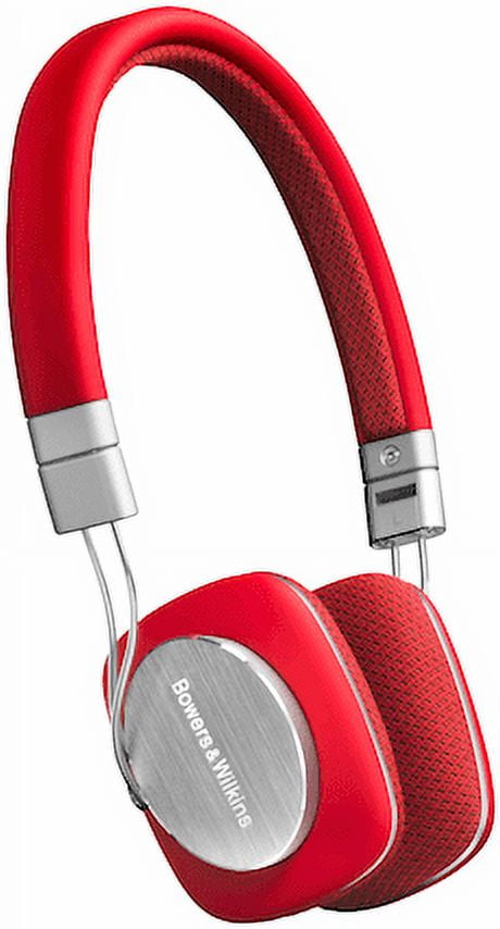 Bowers & Wilkins P3 On Ear Wired Headphones Mic & Remote RED
