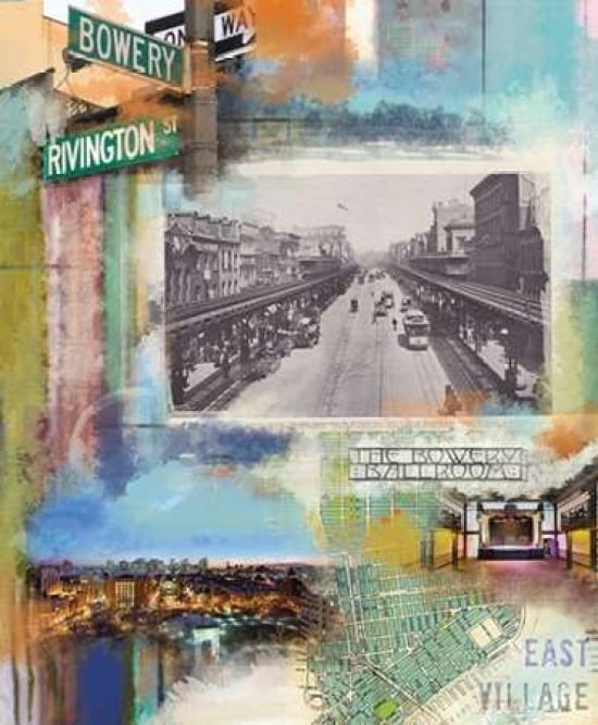 Bowery Collage Canvas Art - Andrew Sullivan (20 x 24)