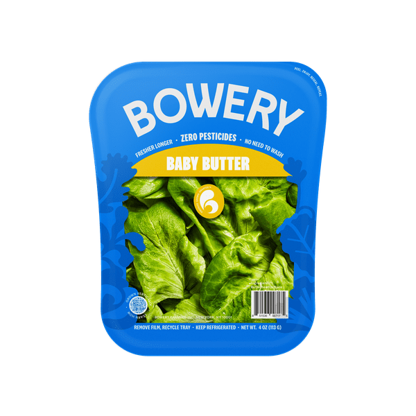 Bowery Farming Baby Butter Lettuce, 4 oz Clam Shell, Fresh Salad