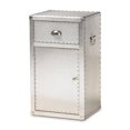 thumbnail image 1 of Bowery Hill 1-Door Mid-Century Metal Accent Storage Cabinet in Silver, 1 of 11