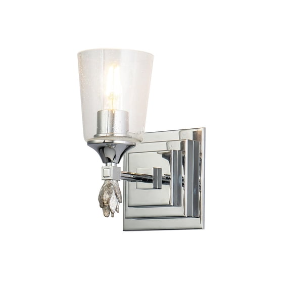 Bowery Hill 1-light Silver Flame-shaped Bath Vanity Light in Chrome