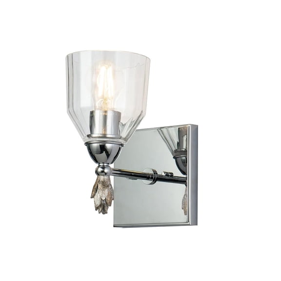 Bowery Hill 1-light Silver Flame-shaped Bath Vanity Light in Chrome