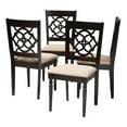 thumbnail image 1 of Bowery Hill 17.9" Modern Oak Wood Dining Chair in Sand/Espresso (Set of 4), 1 of 6