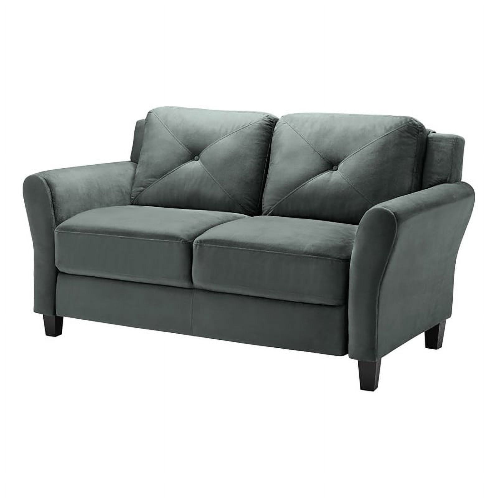 Gray on sale microfiber loveseat