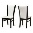 thumbnail image 1 of Bowery Hill 18.5" Modern Faux Leather Dining Side Chair in White (Set of 2), 1 of 7