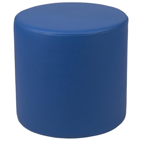Bowery Hill 18" Vinyl Collaborative Circle Classroom Chair in Blue