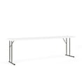 thumbnail image 1 of Bowery Hill Plastic White Folding Table Rectangular Waterproof 96" Unassembled, 1 of 9