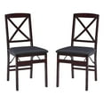 thumbnail image 1 of Bowery Hill 19" Transitional Wood X Back Dining Chair in Merlot (Set of 2), 1 of 19