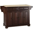 thumbnail image 1 of Bowery Hill 2-Drawer Traditional Wood Kitchen Island in Mahogany, 1 of 6