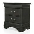 thumbnail image 1 of Bowery Hill 2-Drawer Transitional Solid Wood Nightstand in Gray, 1 of 3