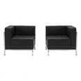 thumbnail image 1 of Bowery Hill 2-Pc Contemporary Stainless Steel Reception Configuration in Black, 1 of 2