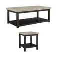 thumbnail image 1 of Bowery Hill 2 Piece Marble Top Occasional Table Set in Espresso, 1 of 15