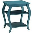 thumbnail image 1 of Bowery Hill 2 Shelves Square Wood End Table with Cabriole Legs in Teal Green, 1 of 5