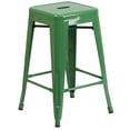 thumbnail image 1 of Bowery Hill 24" Metal Backless Counter Stool in Green, 1 of 7