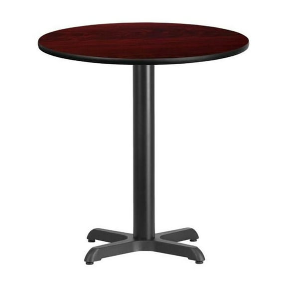 Bowery Hill 24" Round Restaurant Dining Table in Black Mahogany
