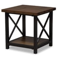 thumbnail image 1 of Bowery Hill 24" Square Metal End Table in Antiqued Black/Brown, 1 of 6