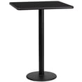 thumbnail image 1 of Bowery Hill 24" Square Restarant Bar Table in Black and Mahogany, 1 of 4