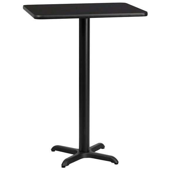 Bowery Hill 24" x 30" Restarant Bar Table in Black