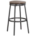 thumbnail image 1 of Bowery Hill 25" Backless Metal and Hardwood Counter Stool in Slate Grey Oak, 1 of 5