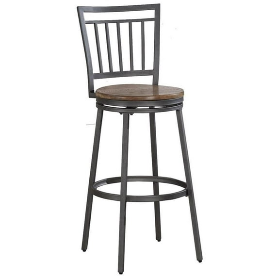 Bowery Hill 25" Swivel Counter Stool in Slate Gray