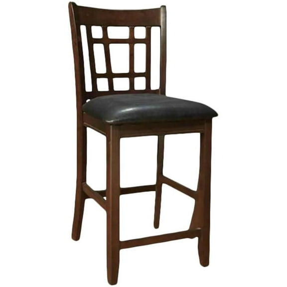 Bowery Hill 26" Counter Stool in Black and Espresso (Set of 2)