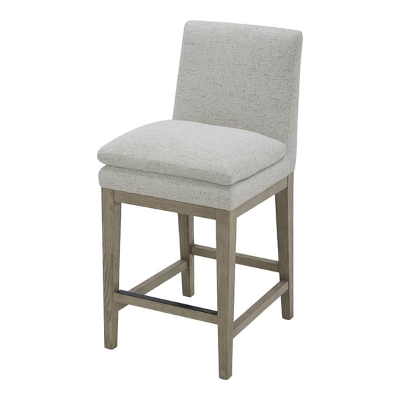 Bowery Hill 26"H Modern Fabric Counter Stool in Wordsworth Pebble/Gray
