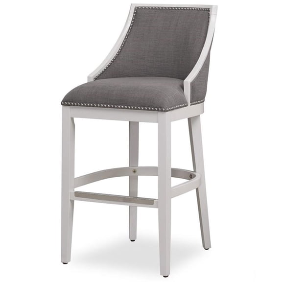 Bowery Hill 26" Stationary Counter Stool in Off White Grey