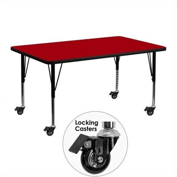 Bowery Hill 26"Thermal Fused Top Activity Table in Red