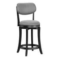 thumbnail image 1 of Bowery Hill 26" Transitional Wood/Fabric Swivel Counter Stool in Black/Gray, 1 of 3