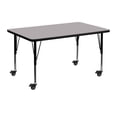 thumbnail image 1 of Bowery Hill 26" x 30" x 48" Mobile Activity Table in Gray, 1 of 2
