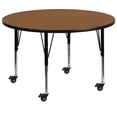 thumbnail image 1 of Bowery Hill 26" x 42" Round Mobile Activity Table in Oak, 1 of 2
